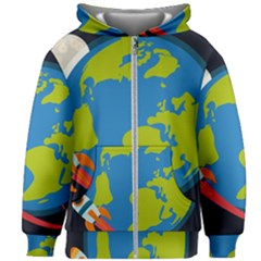 Kids  Zipper Hoodie Without Drawstring 