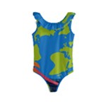 Spaceship Design Kids  Frill Swimsuit
