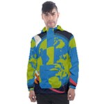 Spaceship Design Men s Front Pocket Pullover Windbreaker