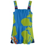 Spaceship Design Kids  Layered Skirt Swimsuit