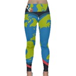 Spaceship Design Lightweight Velour Classic Yoga Leggings