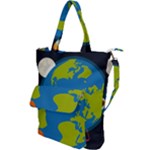 Spaceship Design Shoulder Tote Bag