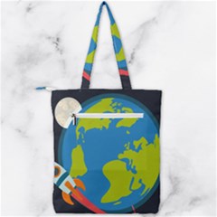 Double Zip Up Tote Bag 