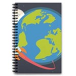 Spaceship Design 5.5  x 8.5  Notebook