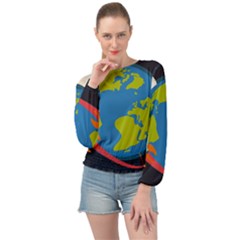 Banded Bottom Chiffon Top 