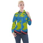 Spaceship Design Women s Long Sleeve Pocket Shirt