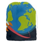 Spaceship Design Drawstring Pouch (3XL)