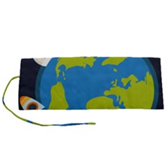 Spaceship Design Roll Up Canvas Pencil Holder (S) from ArtsNow.com