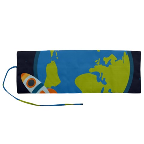 Spaceship Design Roll Up Canvas Pencil Holder (M) from ArtsNow.com