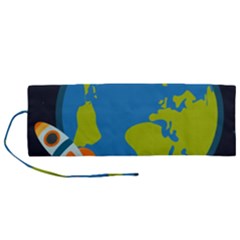 Spaceship Design Roll Up Canvas Pencil Holder (M) from ArtsNow.com