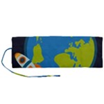 Spaceship Design Roll Up Canvas Pencil Holder (M)