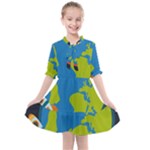 Spaceship Design Kids  All Frills Chiffon Dress