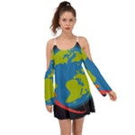 Spaceship Design Boho Dress
