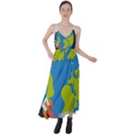Spaceship Design Tie Back Maxi Dress