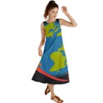 Spaceship Design Summer Maxi Dress