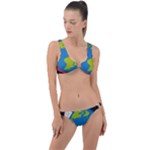 Spaceship Design Ring Detail Crop Bikini Set