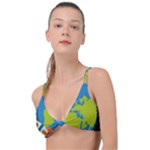 Spaceship Design Knot Up Bikini Top