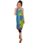 Spaceship Design Waist Tie Cover Up Chiffon Dress