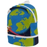 Spaceship Design Zip Bottom Backpack