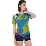 Spaceship Design Perpetual Short Sleeve T-Shirt