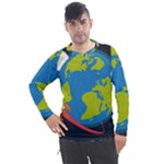 Spaceship Design Men s Pique Long Sleeve T-Shirt