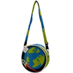 Spaceship Design Crossbody Circle Bag