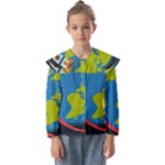 Spaceship Design Kids  Peter Pan Collar Blouse