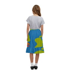 Kids  Ruffle Flared Wrap Midi Skirt 