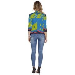 Women s 3/4 Sleeve Ruffle Edge Open Front Jacket 