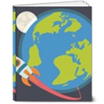 Spaceship Design 8  x 10  Hardcover Notebook