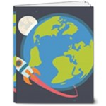 Spaceship Design 8  x 10  Softcover Notebook