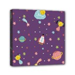 Space Travels Seamless Pattern Vector Cartoon Mini Canvas 6  x 6  (Stretched)