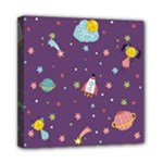 Space Travels Seamless Pattern Vector Cartoon Mini Canvas 8  x 8  (Stretched)