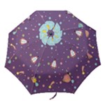 Space Travels Seamless Pattern Vector Cartoon Folding Umbrellas