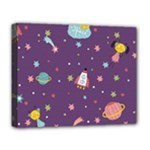 Space Travels Seamless Pattern Vector Cartoon Deluxe Canvas 20  x 16  (Stretched)