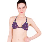 Space Travels Seamless Pattern Vector Cartoon Classic Bikini Top