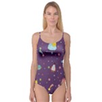 Space Travels Seamless Pattern Vector Cartoon Camisole Leotard 