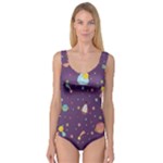 Space Travels Seamless Pattern Vector Cartoon Princess Tank Leotard 