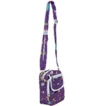 Space Travels Seamless Pattern Vector Cartoon Shoulder Strap Belt Bag