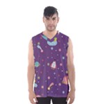 Space Travels Seamless Pattern Vector Cartoon Men s Basketball Tank Top