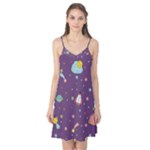 Space Travels Seamless Pattern Vector Cartoon Camis Nightgown 