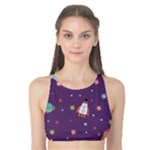 Space Travels Seamless Pattern Vector Cartoon Tank Bikini Top