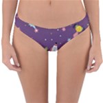 Space Travels Seamless Pattern Vector Cartoon Reversible Hipster Bikini Bottoms