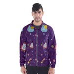 Space Travels Seamless Pattern Vector Cartoon Men s Windbreaker