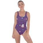 Space Travels Seamless Pattern Vector Cartoon Bring Sexy Back Swimsuit