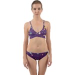 Space Travels Seamless Pattern Vector Cartoon Wrap Around Bikini Set