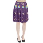 Space Travels Seamless Pattern Vector Cartoon Pleated Skirt