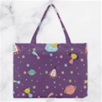 Space Travels Seamless Pattern Vector Cartoon Medium Tote Bag