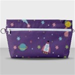 Space Travels Seamless Pattern Vector Cartoon Handbag Organizer