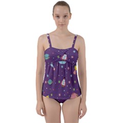 Twist Front Tankini Set 